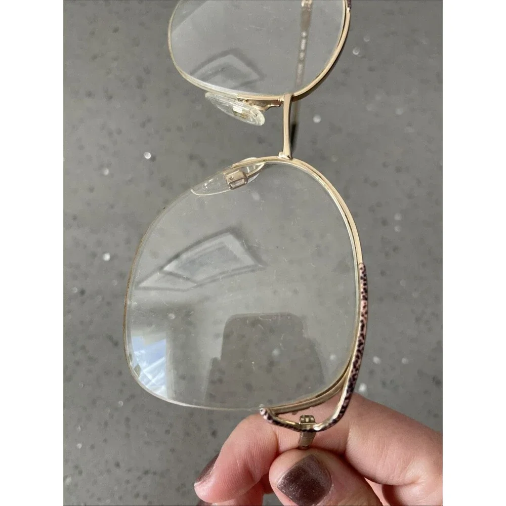 Luxottica GEP Oprah Agatecopper Eyeglasses Frames ONLY 57-18-130 half rim gold